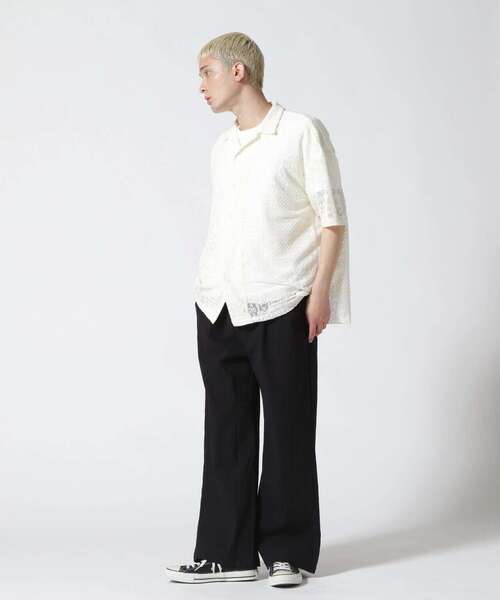 DANKE SCHON(ダンケシェーン)の「Dankeschon/ダンケシェーン/2TONE s/s Shirts(シャツ/ブラウス・メンズ・ホワイト/ベージュ/ネイビー・F)」の5枚目の写真