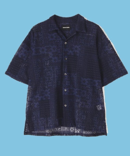 DANKE SCHON(ダンケシェーン)の「Dankeschon/ダンケシェーン/2TONE s/s Shirts(シャツ/ブラウス・メンズ・ホワイト/ベージュ/ネイビー・F)」の1枚目の写真