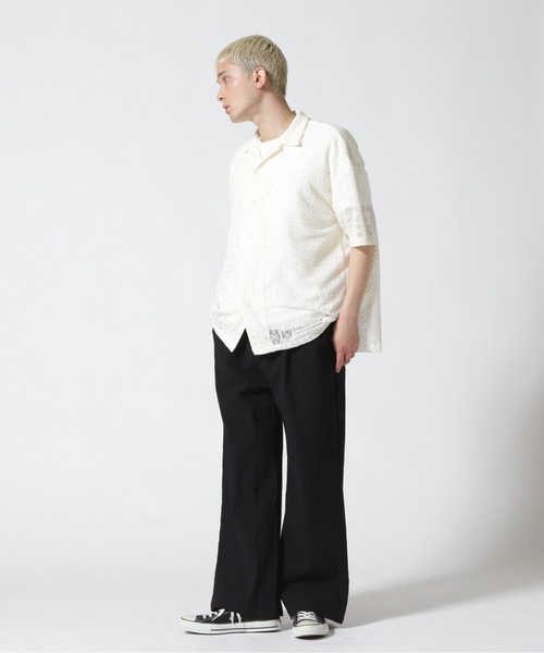 DANKE SCHON(ダンケシェーン)の「Dankeschon/ダンケシェーン/2TONE s/s Shirts(シャツ/ブラウス・メンズ・ホワイト/ベージュ/ネイビー・F)」の8枚目の写真