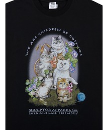 SCULPTOR ねこ 黒Tシャツ Lサイズ SCULPTOR（スカルプター）の「【日本限定アイテム】Kitten