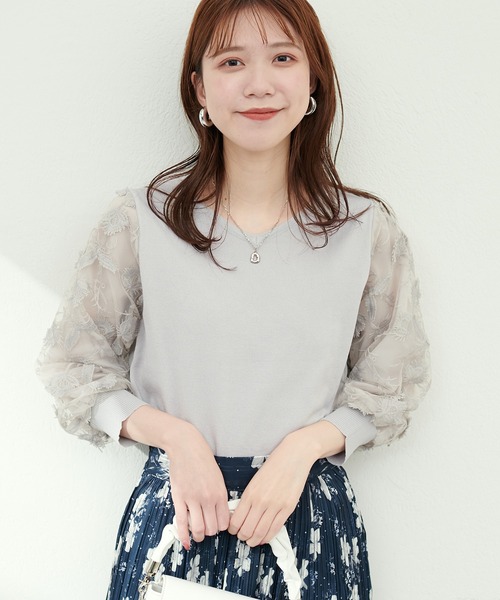 natural couture（ナチュラルクチュール）の「前後2WAY3Dレース袖