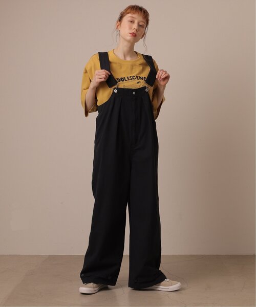 DOUBLE NAME(ダブルネーム)の「バギーデッキサロペット(サロペット/オーバーオール・レディース・ネイビー/キナリ/カーキ・FREE)」の4枚目の写真