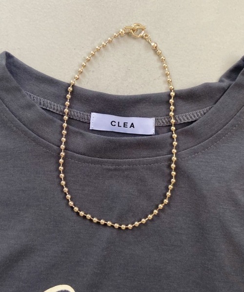 un+frame(アンフレーム)の「simple ball chain necklace/シンプル マンテルボールチェーンネックレス(ネックレス・レディース・シルバー/ゴールド・FREE)」の2枚目の写真