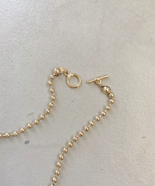 un+frame(アンフレーム)の「simple ball chain necklace/シンプル マンテルボールチェーンネックレス(ネックレス・レディース・シルバー/ゴールド・FREE)」の17枚目の写真