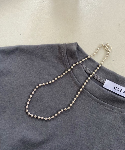 un+frame(アンフレーム)の「simple ball chain necklace/シンプル マンテルボールチェーンネックレス(ネックレス・レディース・シルバー/ゴールド・FREE)」の7枚目の写真