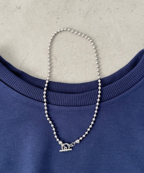 un+frame(アンフレーム)の「simple ball chain necklace/シンプル マンテルボールチェーンネックレス(ネックレス・レディース・シルバー/ゴールド・FREE)」の21枚目の写真