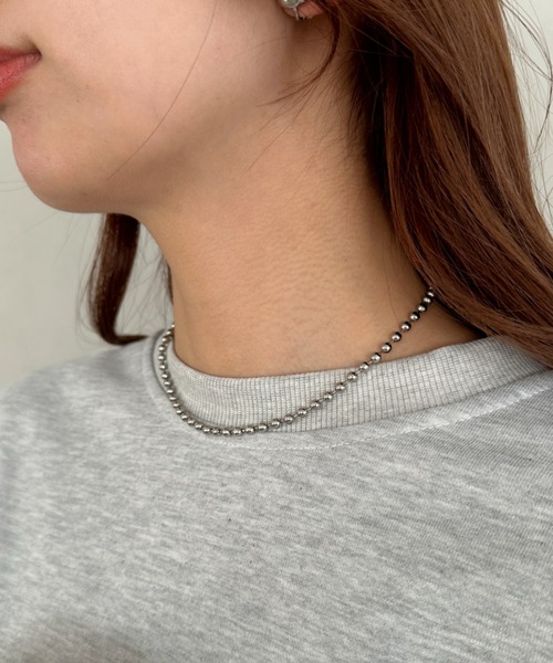 セール】simple ball chain necklace／シンプル マンテルボール