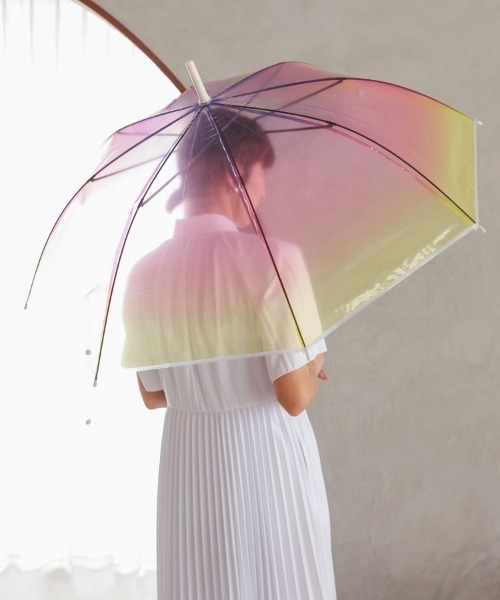 DONOBAN（ドノバン）の「グラデーションビニール傘（長傘・レディース・ピンク/パープル/ブルー・ONESIZE）」の9枚目の写真