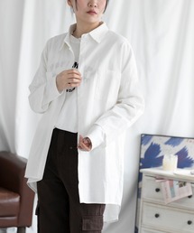 aimoha | コットンリネン風チュニックシャツ(シャツ/ブラウス)