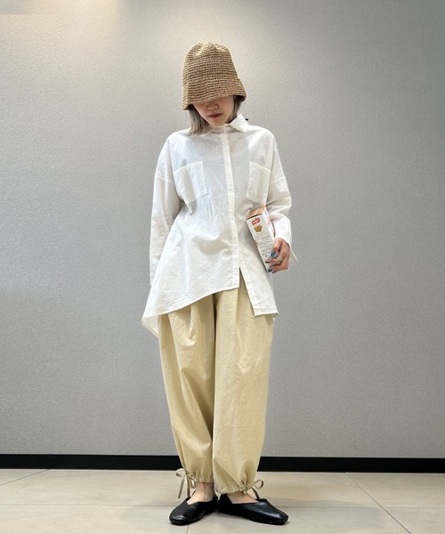 aimoha（アイモハ）の「コットンリネン風チュニックシャツ（シャツ/ブラウス・レディース・ブラック/グレー/ホワイト・SMALL/X-LARGE/LARGE/MEDIUM）」の9枚目の写真