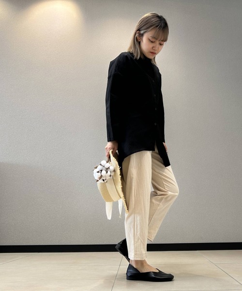 aimoha（アイモハ）の「コットンリネン風チュニックシャツ（シャツ/ブラウス・レディース・ブラック/グレー/ホワイト・SMALL/X-LARGE/LARGE/MEDIUM）」の22枚目の写真