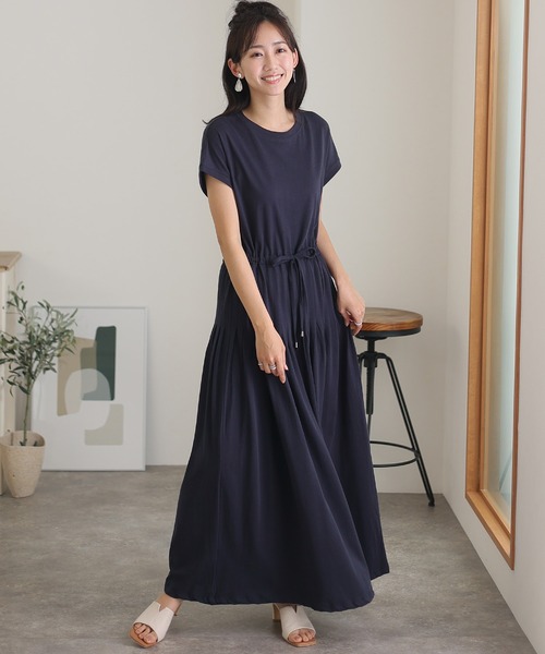 新品未使用 クレメンティーナワンピース ブラック セール】 【洗える】ノルディス2wayジョーゼット タックディテール