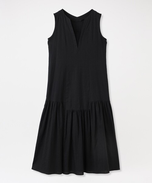 LOVELESS（ラブレス）の「コットンリネンギャザードレス（ワンピース・レディース・ライトベージュ/ブラック/オレンジ系その他5・36）」の2枚目の写真