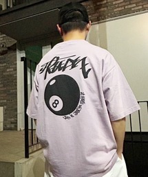 A'GEM/9 × .kom『FREEDEE/フリーディー』ビリヤードデザイン半袖Tシャツ/ハーフスリーブカットソー