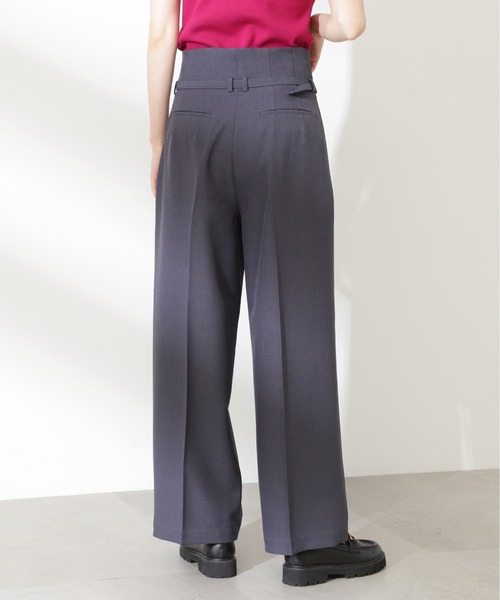 N.（N. Natural Beauty Basic）（エヌエヌナチュラルビューティーベーシック）の「【S Size Line】◆ベルト付タックハイウエストパンツ（スラックス・レディース・グレー/グリーン・SMALL/MEDIUM）」の9枚目の写真