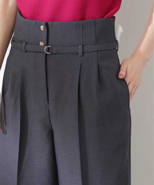 N.（N. Natural Beauty Basic）（エヌエヌナチュラルビューティーベーシック）の「【S Size Line】◆ベルト付タックハイウエストパンツ（スラックス・レディース・グレー/グリーン・SMALL/MEDIUM）」の12枚目の写真
