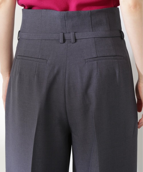 N.（N. Natural Beauty Basic）（エヌエヌナチュラルビューティーベーシック）の「【S Size Line】◆ベルト付タックハイウエストパンツ（スラックス・レディース・グレー/グリーン・SMALL/MEDIUM）」の6枚目の写真