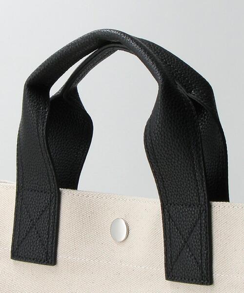 green label relaxing（グリーンレーベルリラクシング）の「キャンバス×フェイクレザー タテ トートバッグ（ビジネスバッグ・メンズ・ナチュラル・FREE）」の5枚目の写真