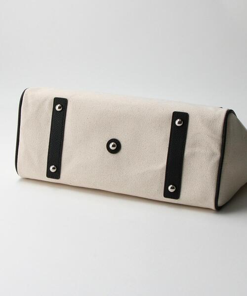 green label relaxing（グリーンレーベルリラクシング）の「キャンバス×フェイクレザー タテ トートバッグ（ビジネスバッグ・メンズ・ナチュラル・FREE）」の3枚目の写真