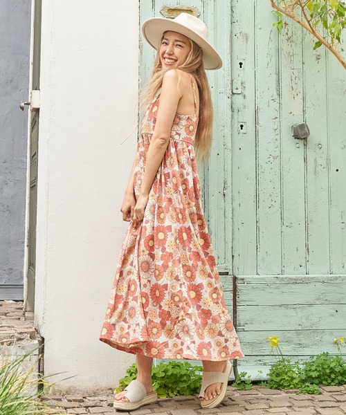 anap mimpi（アナップミンピ）の「レトロフラワー切替キャミワンピース（ワンピース・レディース・ベージュ/ブラック・FREE）」の18枚目の写真