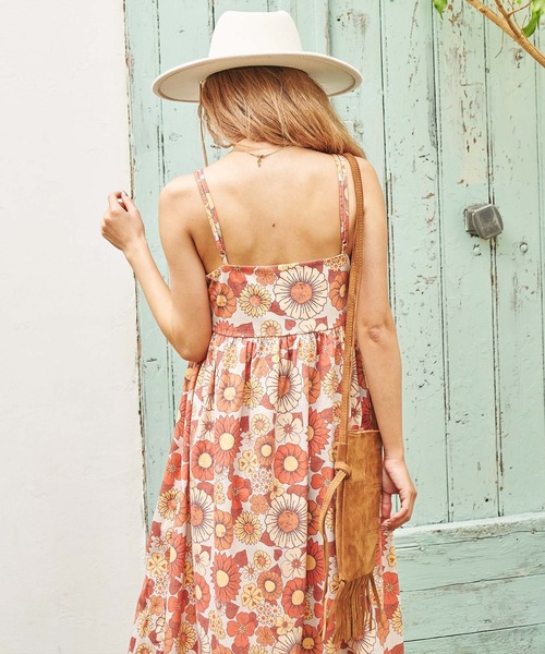 anap mimpi（アナップミンピ）の「レトロフラワー切替キャミワンピース（ワンピース・レディース・ベージュ/ブラック・FREE）」の5枚目の写真