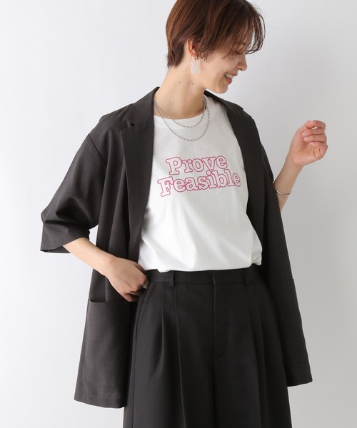 LEPSIM（レプシィム）の「アソートプリントT2　193617（Tシャツ/カットソー・レディース・ブラック/アイボリー/オフホワイト/オレンジ/ホワイト系その他/ブラウン・FREE）」の14枚目の写真