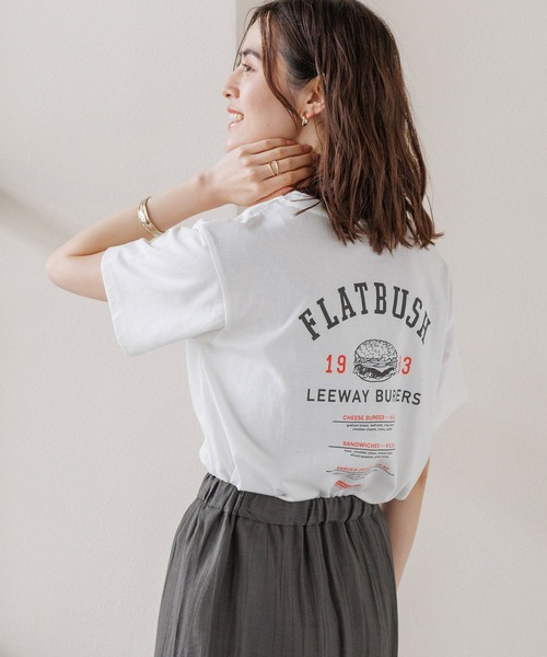 LEPSIM（レプシィム）の「アソートプリントT2　193617（Tシャツ/カットソー・レディース・ブラック/アイボリー/オフホワイト/オレンジ/ホワイト系その他/ブラウン・FREE）」の16枚目の写真