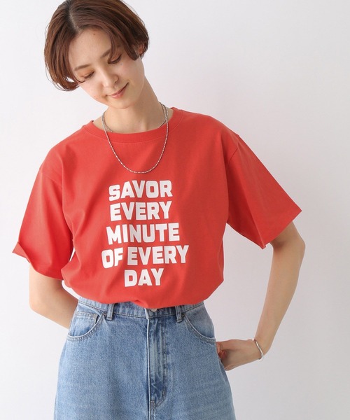 LEPSIM（レプシィム）の「アソートプリントT2　193617（Tシャツ/カットソー・レディース・ブラック/アイボリー/オフホワイト/オレンジ/ホワイト系その他/ブラウン・FREE）」の18枚目の写真