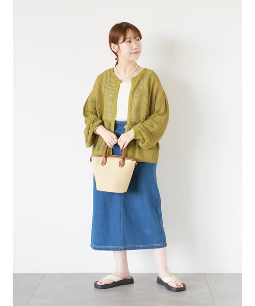 ehka sopo（エヘカソポ）の「前後2WAYボタン付タンクトップ（タンクトップ・レディース・ダークオレンジ/ブラック/オフホワイト/ライトベージュ・F）」の11枚目の写真