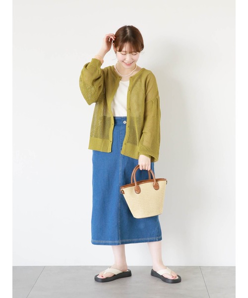 ehka sopo（エヘカソポ）の「前後2WAYボタン付タンクトップ（タンクトップ・レディース・ダークオレンジ/ブラック/オフホワイト/ライトベージュ・F）」の12枚目の写真