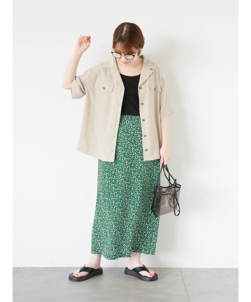 ehka sopo（エヘカソポ）の「前後2WAYボタン付タンクトップ（タンクトップ・レディース・ダークオレンジ/ブラック/オフホワイト/ライトベージュ・F）」の22枚目の写真