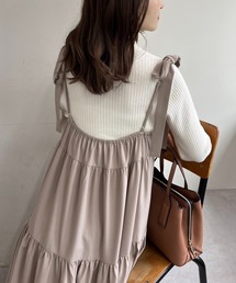 one after another NICE CLAUP | 【ZOZO先行予約】WEB限定商品/肩リボンティアードキャミワンピース(ワンピース)