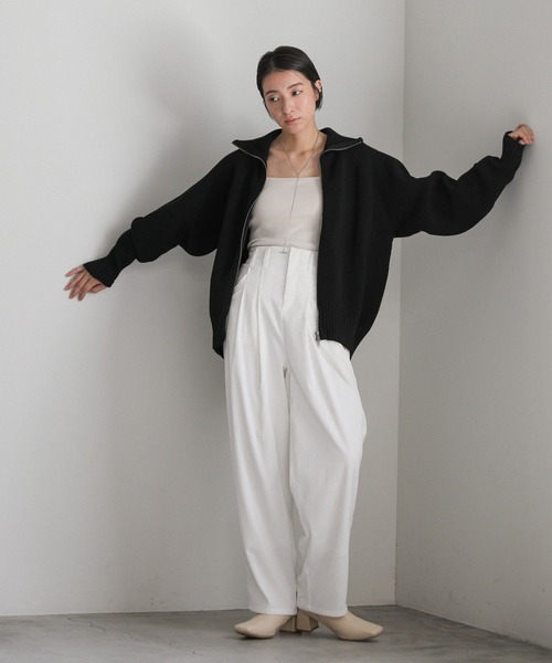 select MOCA（セレクトモカ）の「スクエアサイドジップショートブーツ（ブーツ・レディース・ブラック/アイボリー・SMALL/MEDIUM/LARGE）」の3枚目の写真