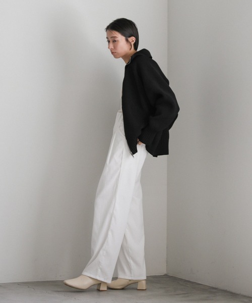 select MOCA（セレクトモカ）の「スクエアサイドジップショートブーツ（ブーツ・レディース・ブラック/アイボリー・SMALL/MEDIUM/LARGE）」の10枚目の写真