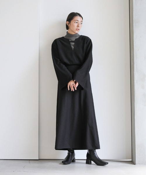 select MOCA（セレクトモカ）の「スクエアサイドジップショートブーツ（ブーツ・レディース・ブラック/アイボリー・SMALL/MEDIUM/LARGE）」の4枚目の写真