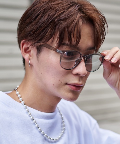 SPINNS(スピンズ)の「スモークフレームボストン型サングラス/透け感/ユニセックス(サングラス・メンズ・グレー系その他/ベージュ系その他・ONESIZE)」の7枚目の写真