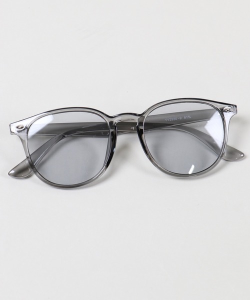 SPINNS(スピンズ)の「スモークフレームボストン型サングラス/透け感/ユニセックス(サングラス・メンズ・グレー系その他/ベージュ系その他・ONESIZE)」の11枚目の写真