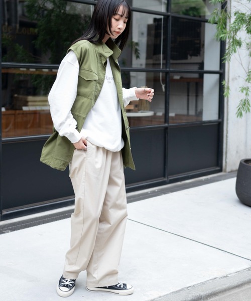 WEGO(ウィゴー)の「WEGO/【26春夏★待望の再入荷・WEB限定】ワイドシェフパンツ(チノパンツ・メンズ・ブルー/ブラック/ホワイト/オリーブ/ベージュ/ライトグレー/ベージュ系その他・X-LARGE/MEDIUM/LARGE)」の13枚目の写真