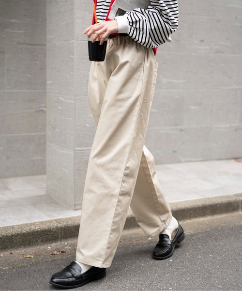 WEGO(ウィゴー)の「WEGO/【26春夏★待望の再入荷・WEB限定】ワイドシェフパンツ(チノパンツ・メンズ・ブルー/ブラック/ホワイト/オリーブ/ベージュ/ライトグレー/ベージュ系その他・X-LARGE/MEDIUM/LARGE)」の18枚目の写真