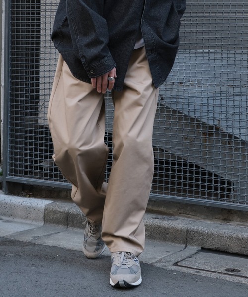 WEGO（ウィゴー）の「WEGO/【26春夏★待望の再入荷・WEB限定】ワイドシェフパンツ（チノパンツ・メンズ・ブルー/ブラック/ホワイト/オリーブ/ベージュ/ライトグレー/ベージュ系その他・X-LARGE/MEDIUM/LARGE）」の18枚目の写真