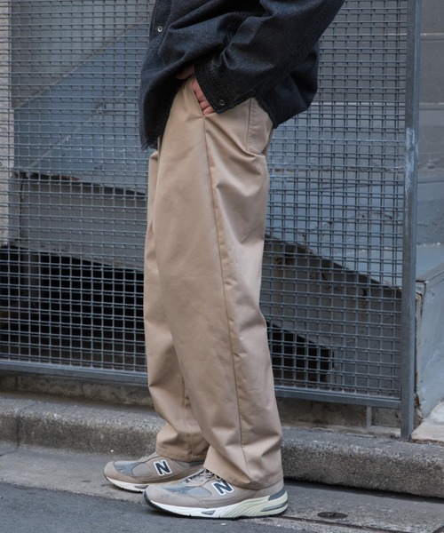 WEGO（ウィゴー）の「WEGO/【26春夏★待望の再入荷・WEB限定】ワイドシェフパンツ（チノパンツ・メンズ・ブルー/ブラック/ホワイト/オリーブ/ベージュ/ライトグレー/ベージュ系その他・X-LARGE/MEDIUM/LARGE）」の19枚目の写真