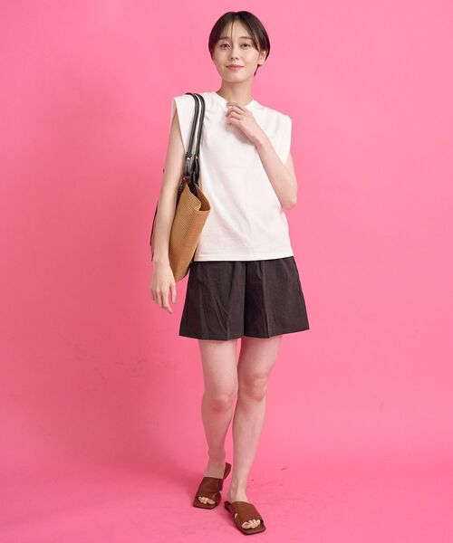 Kari & lili（カウリアンドリィリィ）の「linen like SP（その他パンツ・レディース・ブラック/オフホワイト・FREE）」の3枚目の写真