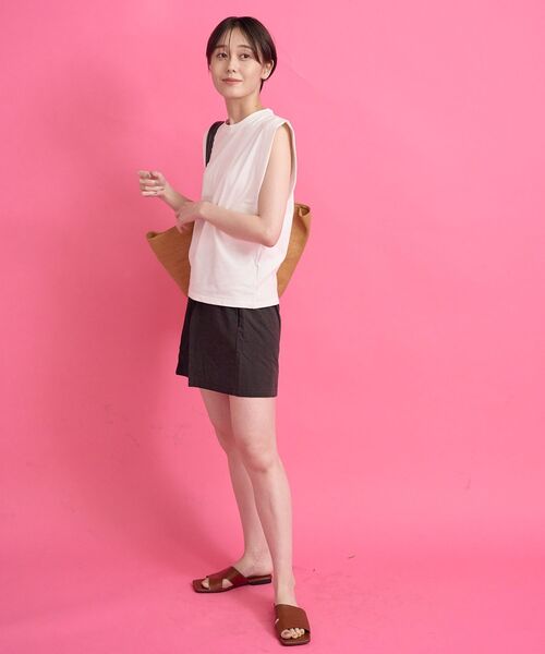 Kari & lili（カウリアンドリィリィ）の「linen like SP（その他パンツ・レディース・ブラック/オフホワイト・FREE）」の5枚目の写真