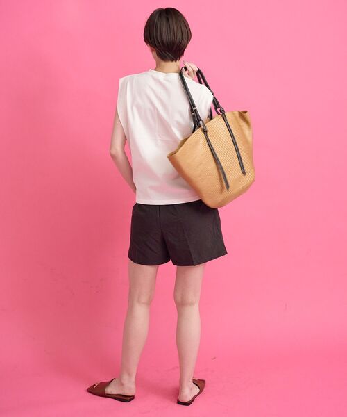 Kari & lili（カウリアンドリィリィ）の「linen like SP（その他パンツ・レディース・ブラック/オフホワイト・FREE）」の6枚目の写真