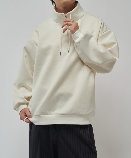 リラックスライトウェイト ハーフジッププルオーバー（スウェット