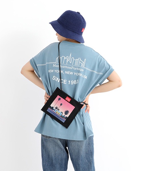 Manhattan Portage(マンハッタンポーテージ)の「Bric Sacoche Bag Canvas Lite HIROSHI NAGAI(クラッチバッグ・メンズ・ブラック/ナチュラル・FREE)」の2枚目の写真