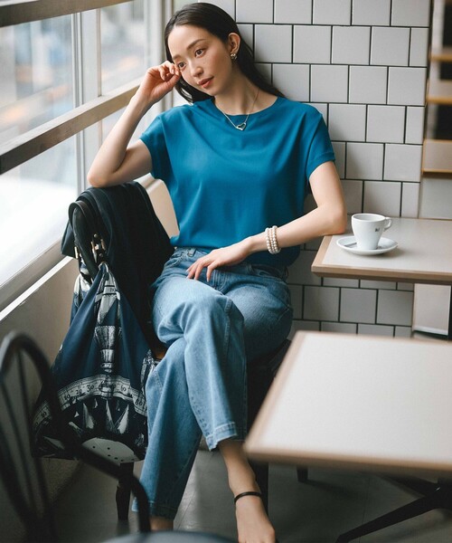 23区（ニジュウサンク）の「【RED CARD TOKYO×23区】デニム ワイドパンツ（デニムパンツ・レディース・ターコイズブルー系/ダルブルー系・40/36/38）」の3枚目の写真