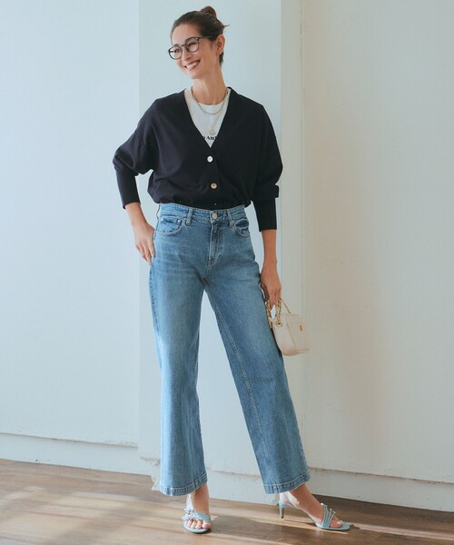 23区（ニジュウサンク）の「【RED CARD TOKYO×23区】デニム ワイドパンツ（デニムパンツ・レディース・ターコイズブルー系/ダルブルー系・40/36/38）」の5枚目の写真