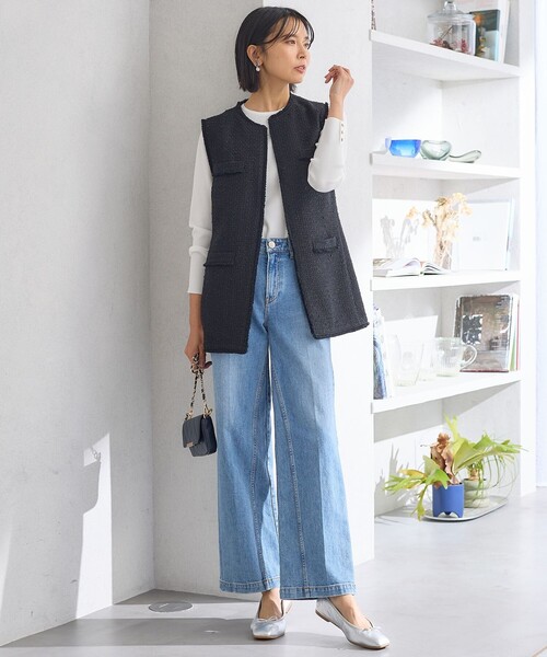 23区（ニジュウサンク）の「【RED CARD TOKYO×23区】デニム ワイドパンツ（デニムパンツ・レディース・ターコイズブルー系/ダルブルー系・40/36/38）」の11枚目の写真