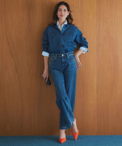 23区（ニジュウサンク）の「【RED CARD TOKYO×23区】デニム ワイドパンツ（デニムパンツ・レディース・ターコイズブルー系/ダルブルー系・40/36/38）」の17枚目の写真